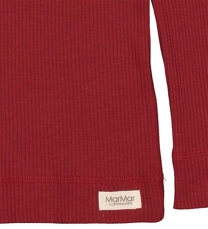 MarMar Bluse - Rib - Hibiscus Red