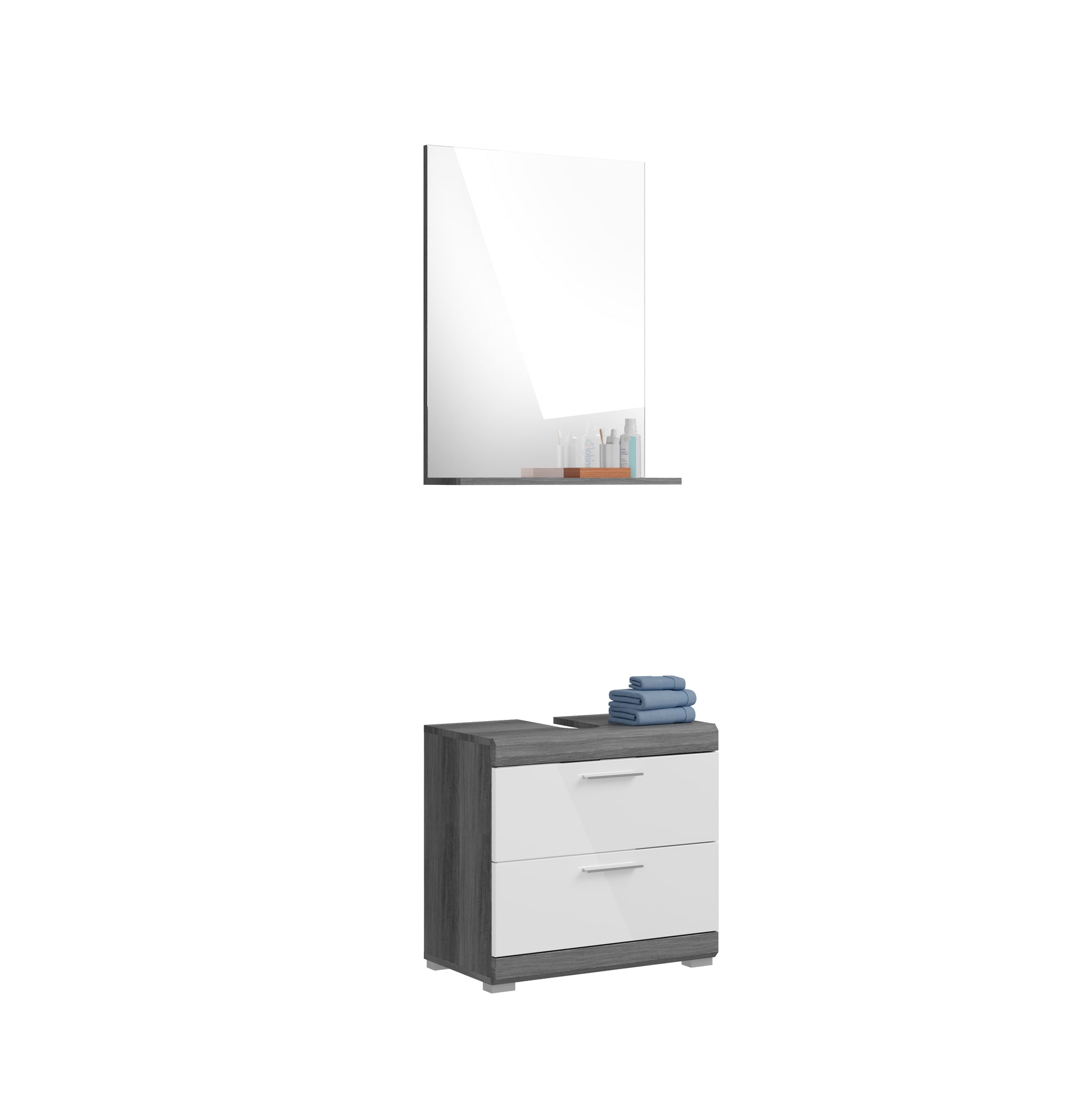 Badkombination Scout silber B/H/T 60x191x34 cm