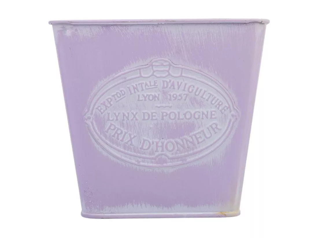 Panier en métal rose 14.5x13x10.5