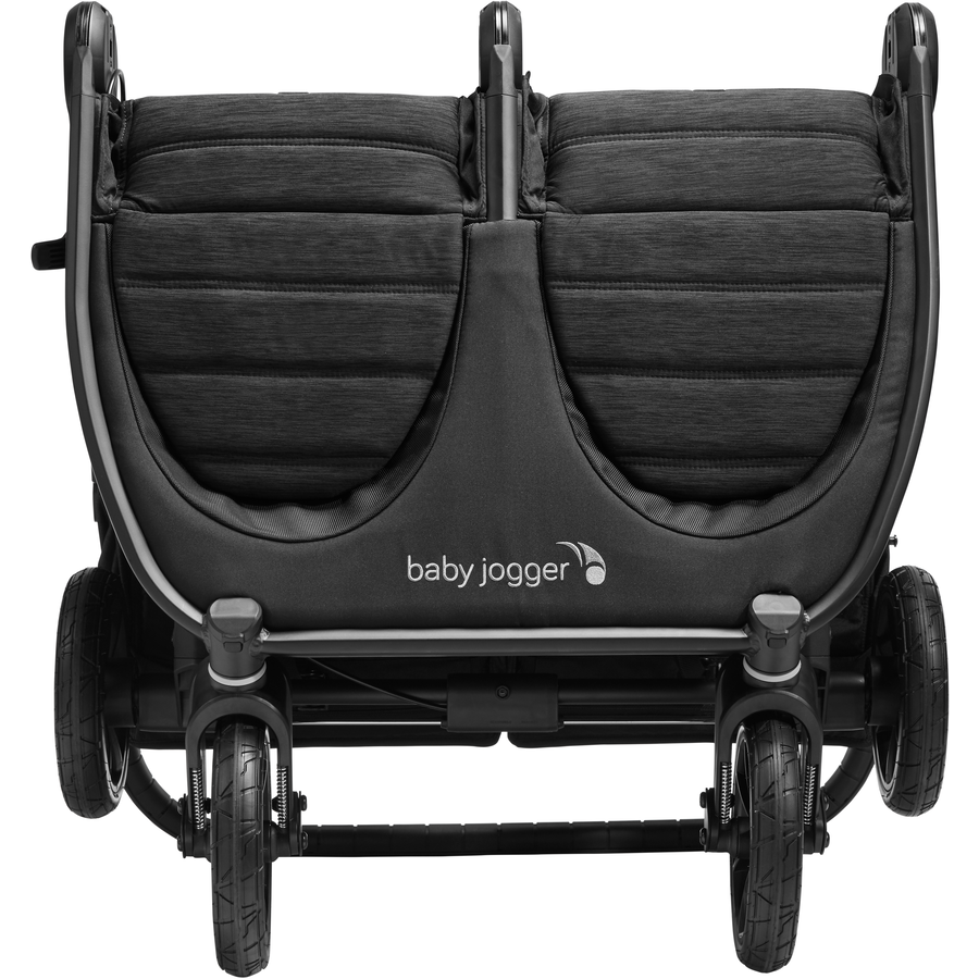 baby jogger Geschwisterwagen City Mini GT2 Double Jet schwarz inklusive Babywanne Mini GT2 Double, 1 x Sicherheitsbügel und Wetterschutz