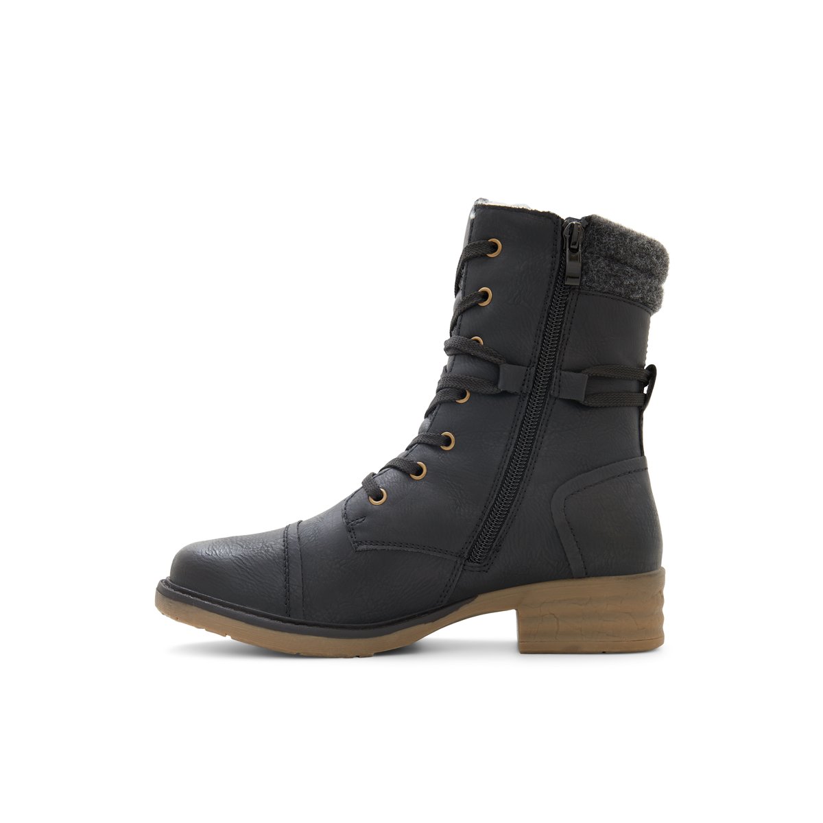 BANFF TRAIL-Cadardosa-Bottes mi-mollet - Talon plat - Noir