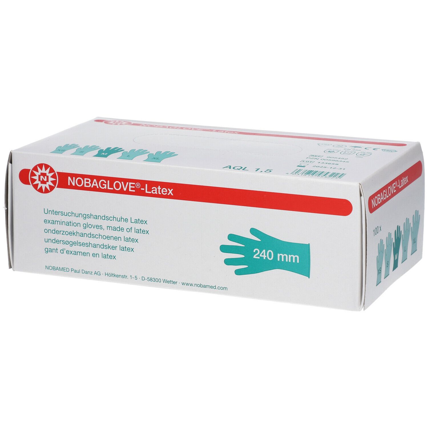 NOBAGLOVE® Latex puderfrei Gr. M