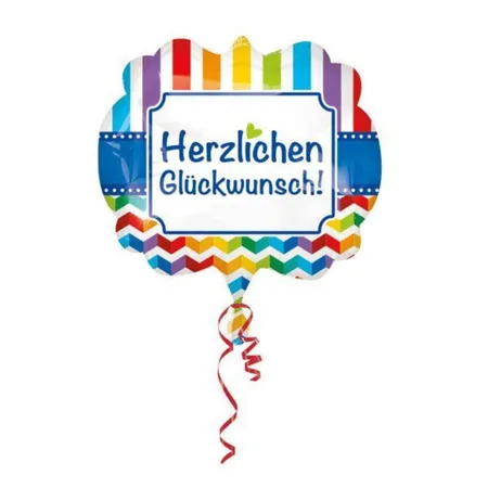 amscan Folienballon Herzlichen Glückwunsch