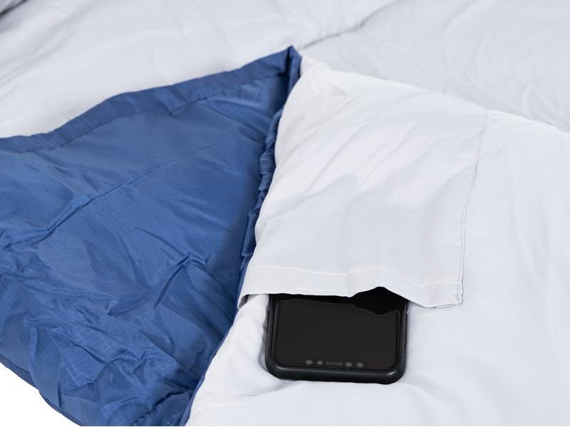 KOOR Schlafsack Baaba 950 Blau 80 x 220 cm Warmer und bequemer Mumienschlafsack