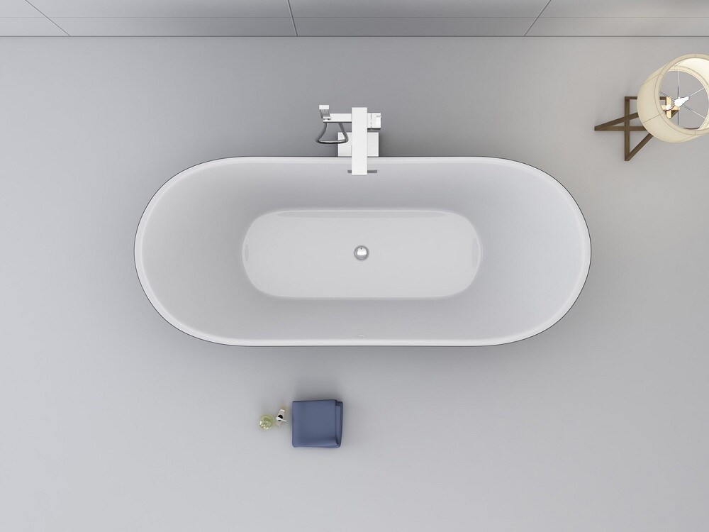 Jet-Line Badewanne DEHLIA grau freistehend Jet-Line 1700x800 Bad Ausstattung