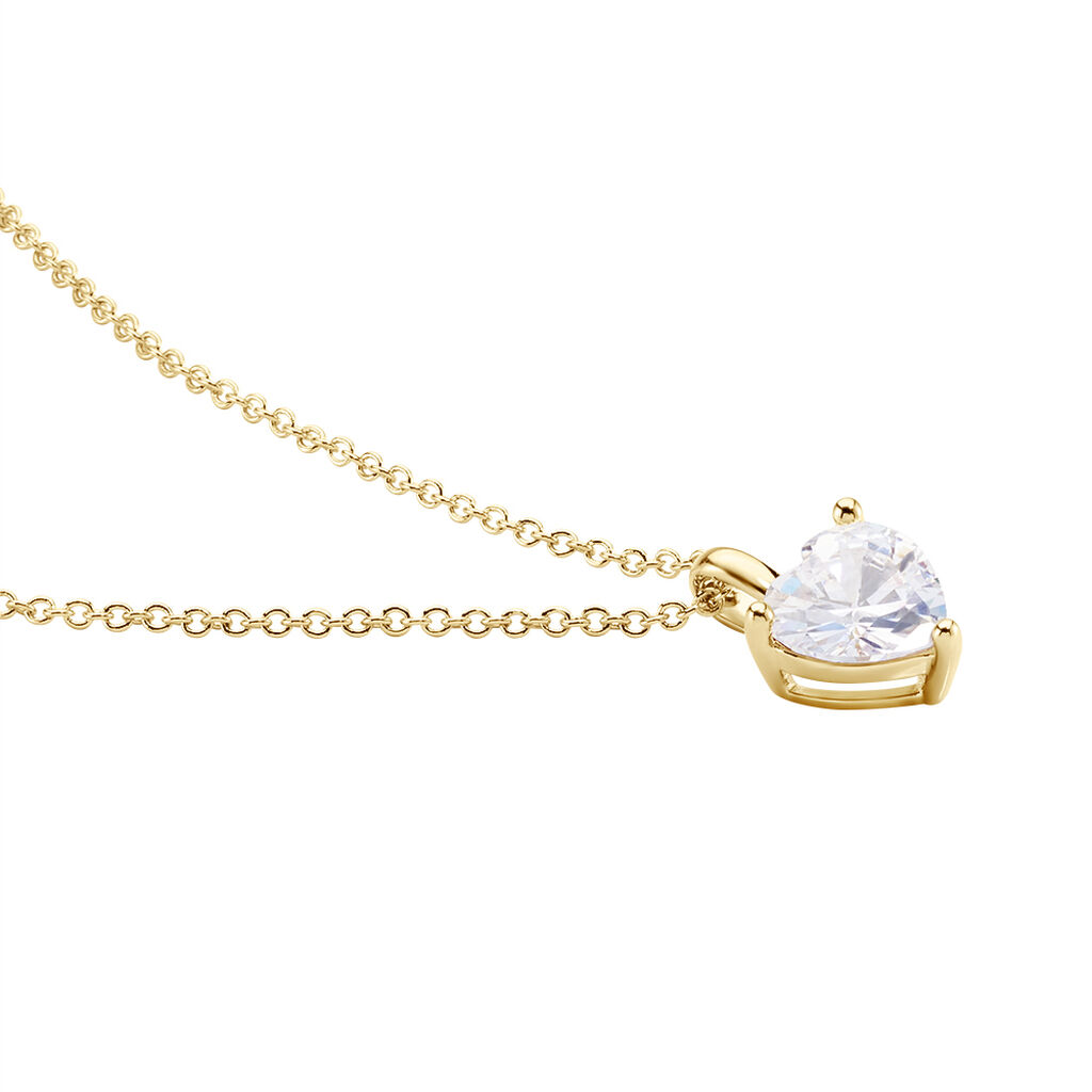 Collier Plaqué Or Caner Oxydes De Zirconium