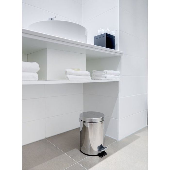 Vepa Bins Afvalbak Pedaalemmer Rond 3 Liter Mat RVS (VB222203MR)