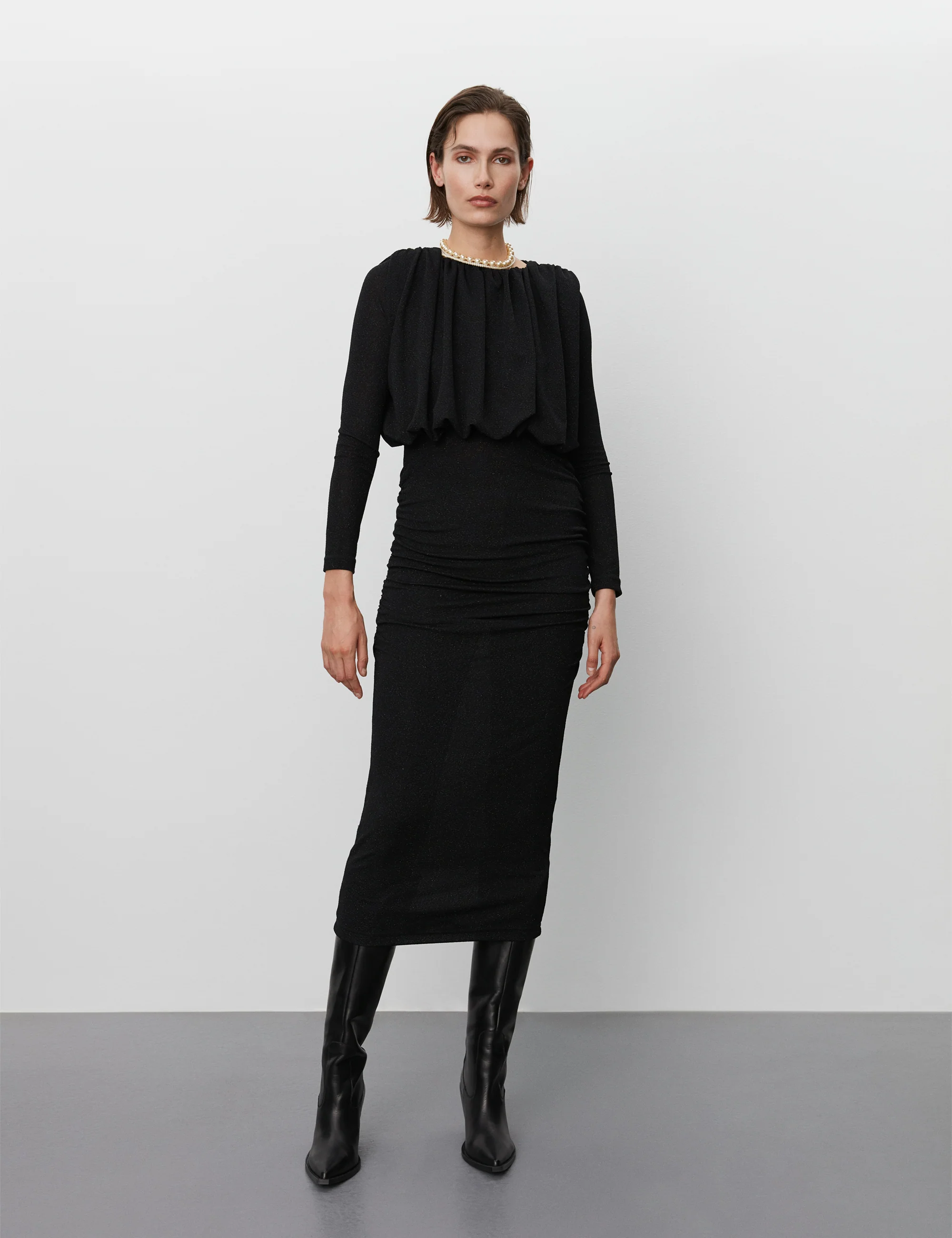 DAY Birger et Mikkelsen  Marion Shimmering lang kjole - sort
