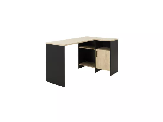 Bureau d'angle Noir/Bois - LIVERSTIA