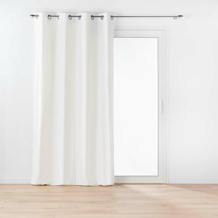 RIDEAU OEILLETS 135X260CM COTON TWILY BLANC