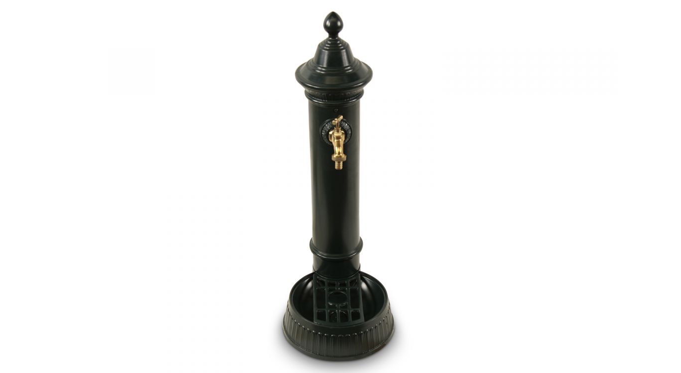 Fontaine de jardin aluminium vert 26x32x72cm