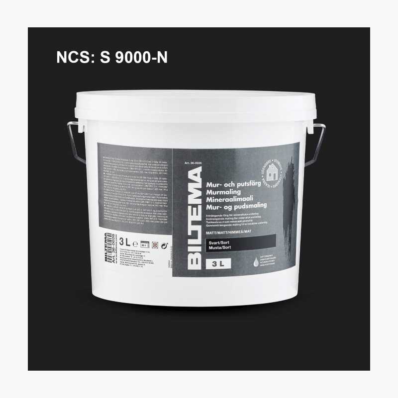 Murmaling, sort, 3 liter