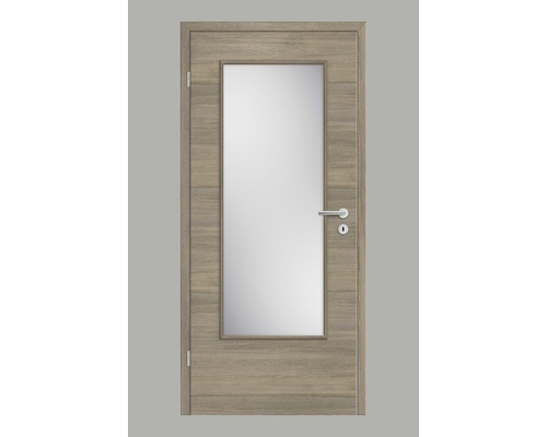 Pertura binnendeur Yori CPL Lariks Smoke horizontaal 86,0x198,5 cm Links met licht uitsparing G3 (zonder glas)