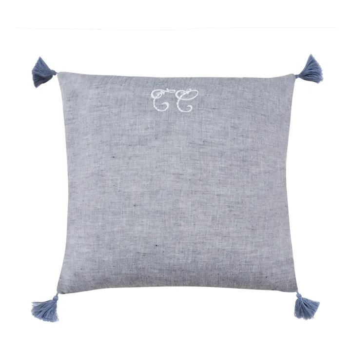 Tartine et Chocolat Coussin Feuillage | Bleu marine