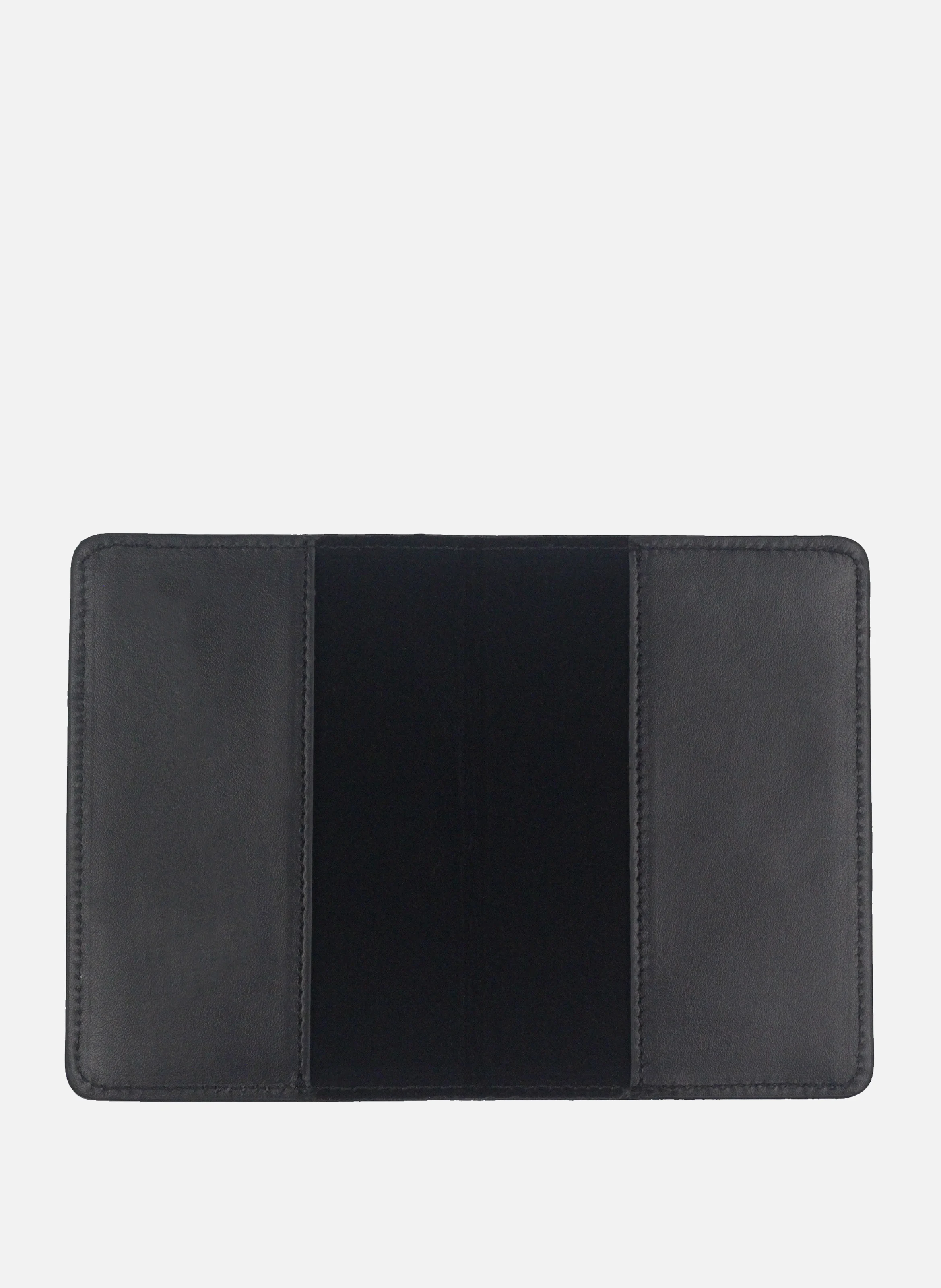Protège passeport cuir lisse | Noir