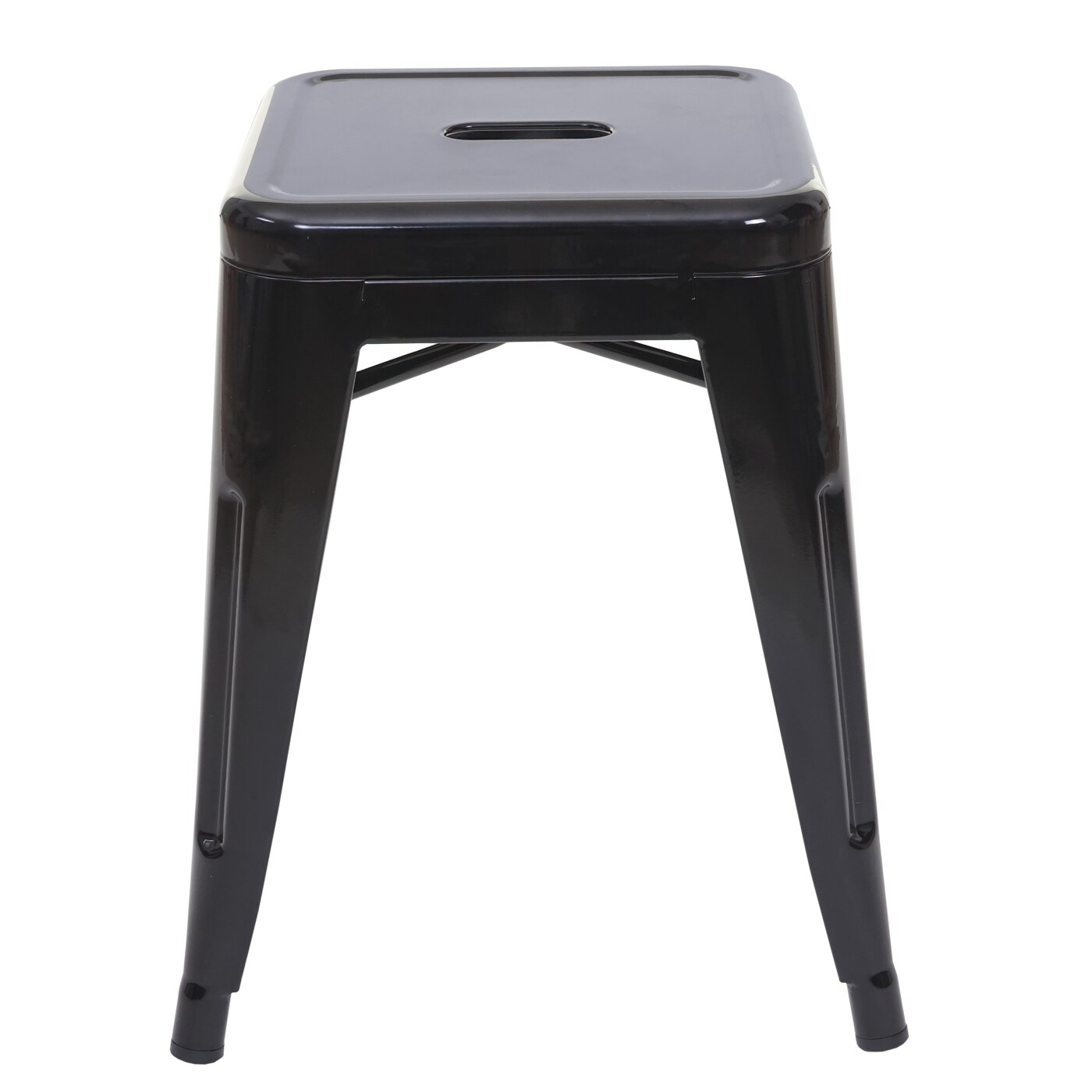 Hocker MCW-A73, Metallhocker Sitzhocker, Metall Industriedesign stapelbar ~ schwarz