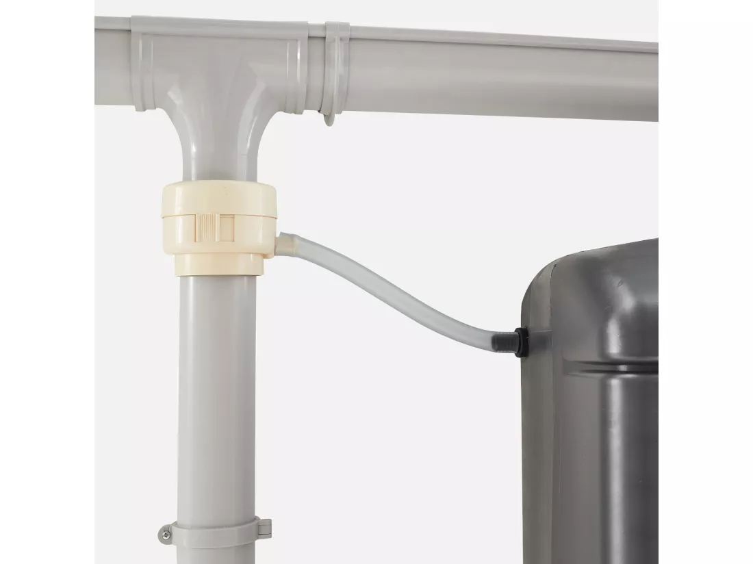 Récupérateur d'eau mural Chastang 300L Anthracite avec kit raccord chéneau inclus