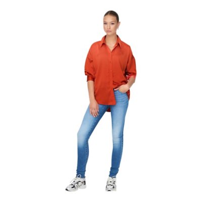 Chemise à manches longues femme Onlmarta Oversize Satin Wv ONLY