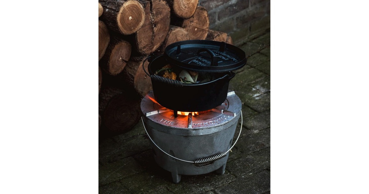 The WindmillDutch Oven 4,5 qt kookpan  (Zwart, Ø 25.5 cm | 3.8 liter)