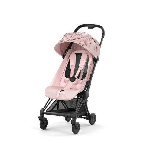 Poussette Coya Simply Flowers Matt Black Pink - CYBEX