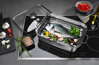 bongusto Dampfgarer-Topf 2-teilig Edelstahl mit Thermometer