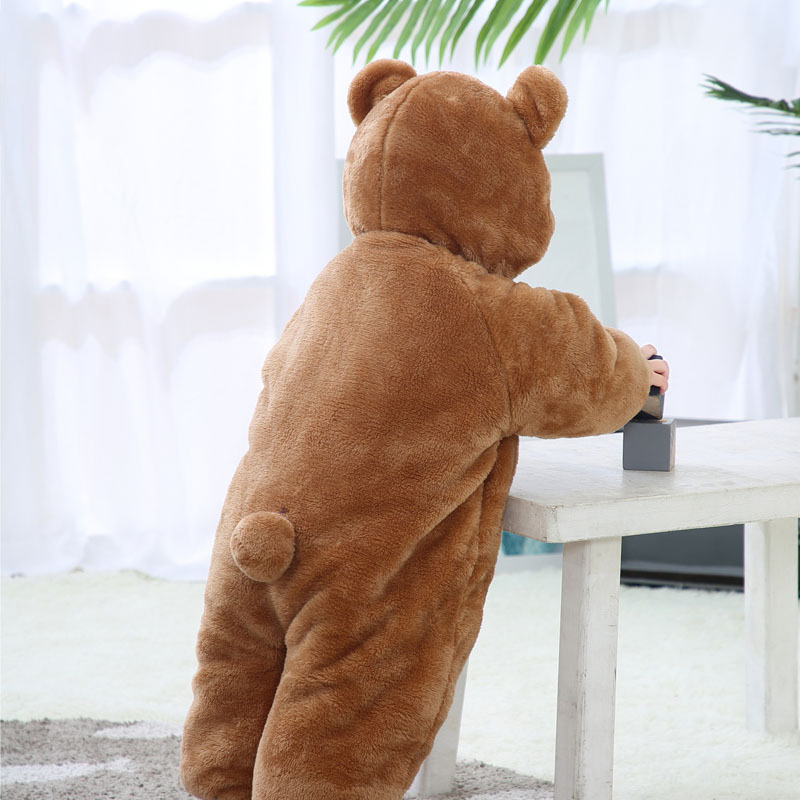 (85-90cm) Fasnachts Kinder Kostüm Warmer Bären Plüsch Overall Verkleidung für Motto Partys / Halloween - Braun