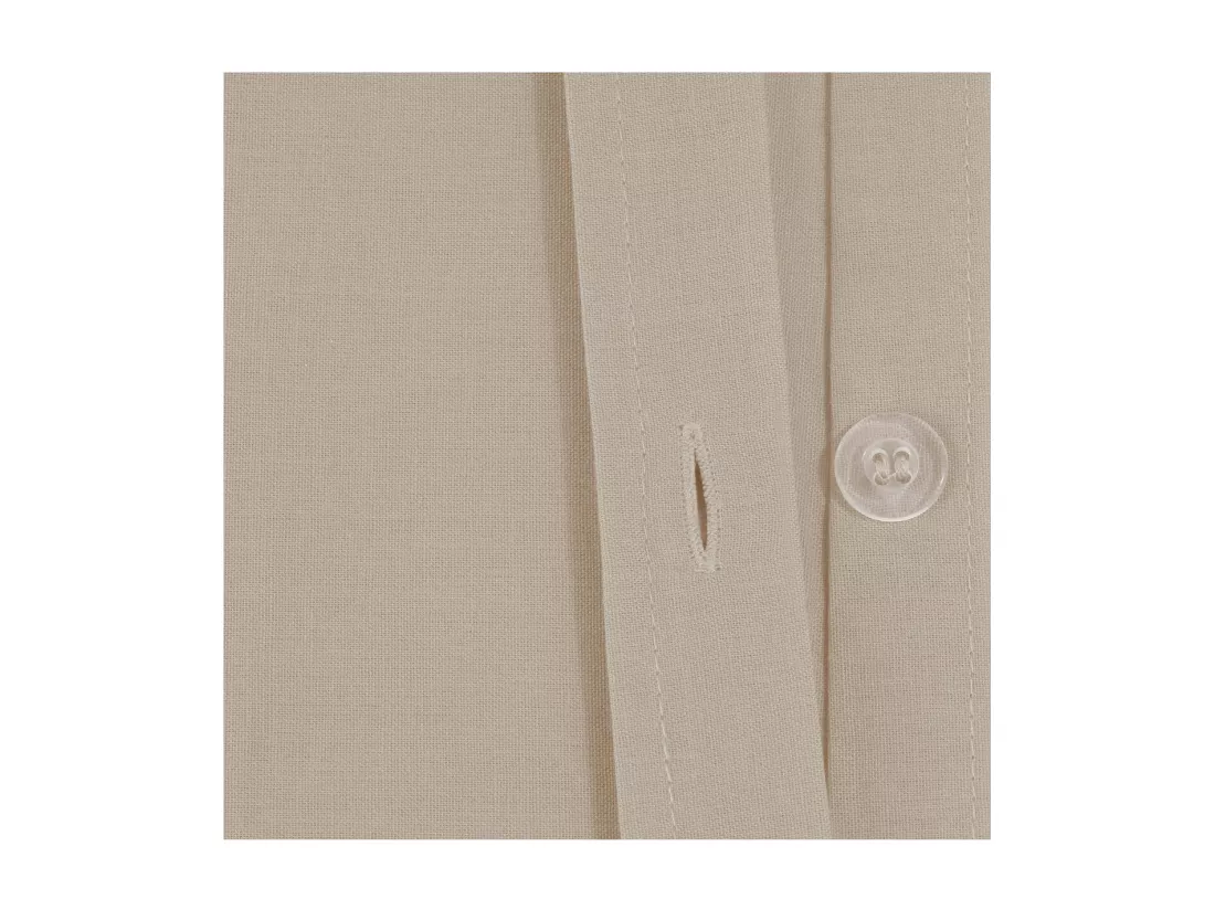 Housse de couette 1 Personne en Coton Beige lin 140 x 200 cm