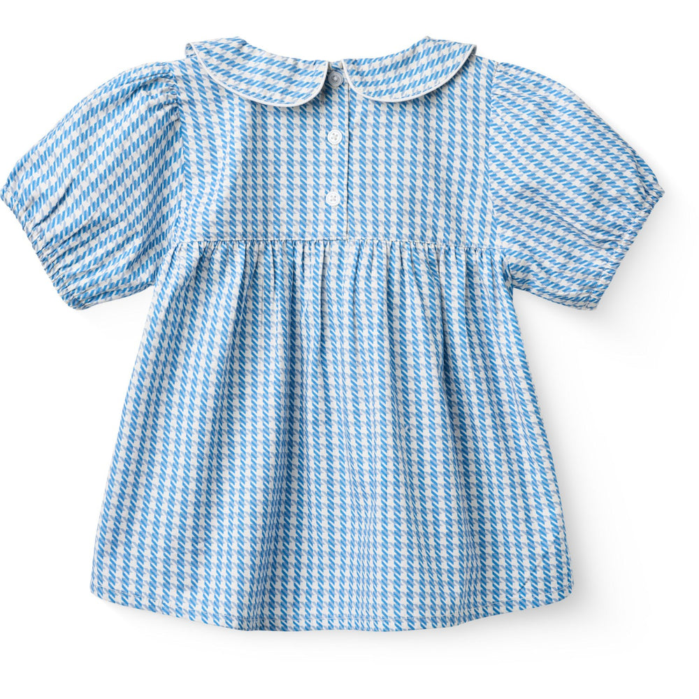Køb COPENHAGEN COLORS Blue Houndstooth Mini Houndstooth Bluse W. Krave