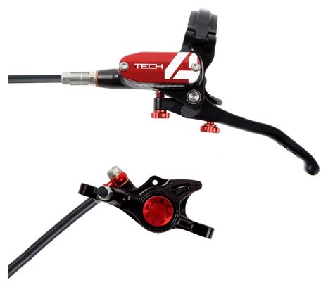 Frein Avant Hope Tech4 X2 Noir / Rouge Durite Standard