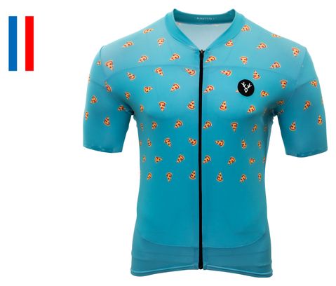 Maillot Manches Courtes LeBram Ravito Bleu Coupe Ajustée