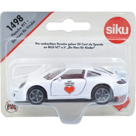 SIKU 1498 Porsche 911 Ein Herz für Kinder