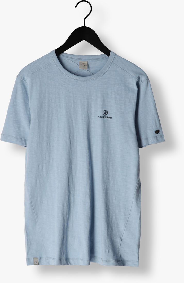 CAST IRON lichtblauwe cast iron t-shirt short sleeve r-neck cotton slub