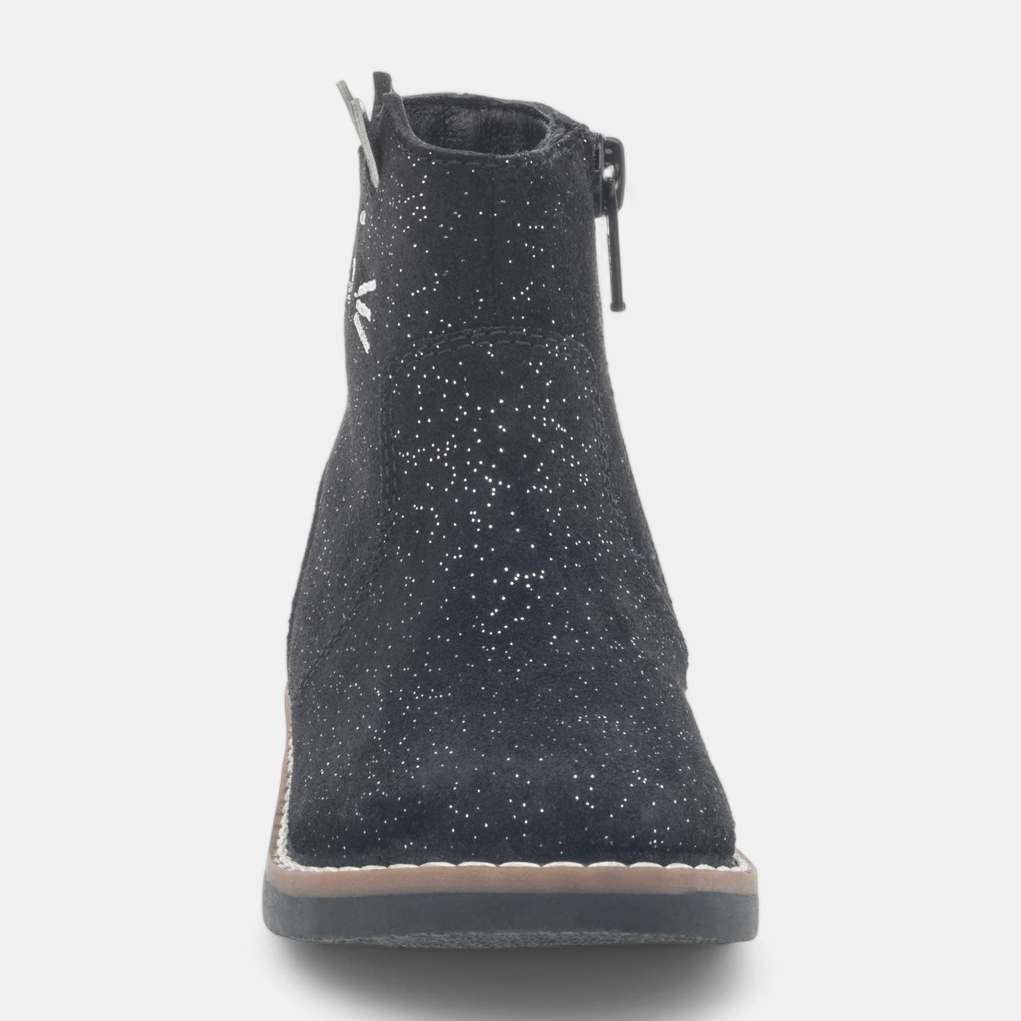 Bottines Fille en cuir noir