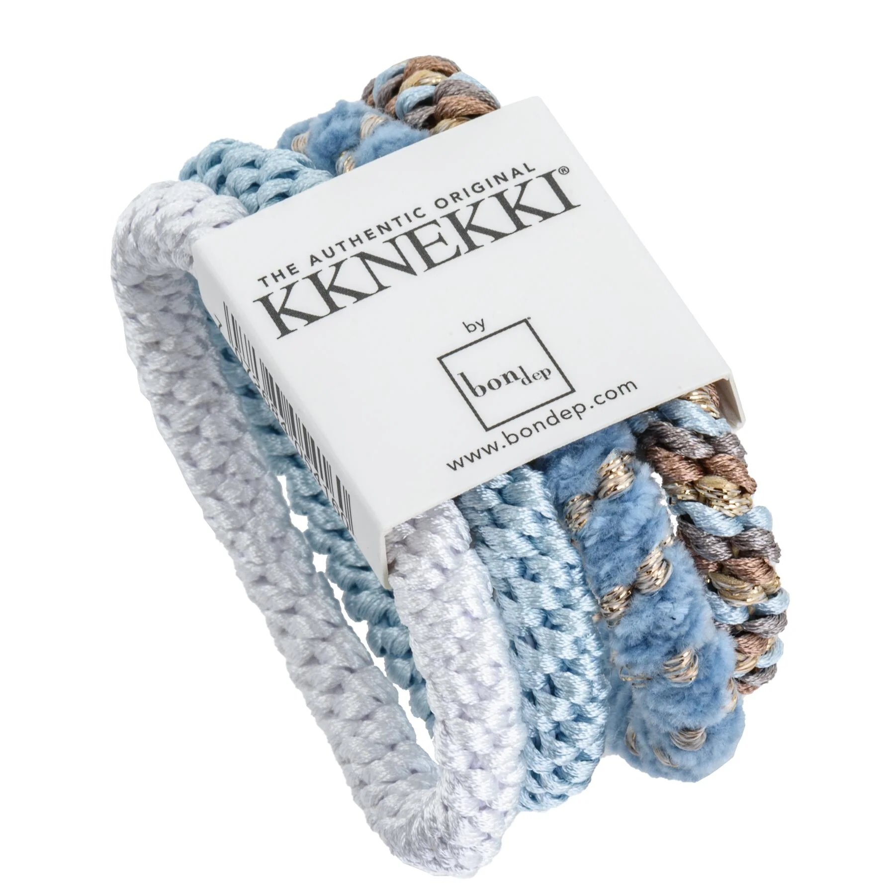 Bon Dep  Kknekki Elastikker, 4 stk.  - mix blue