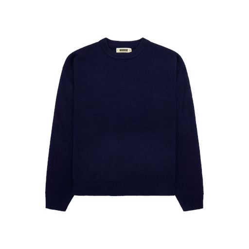 Woodbird Kurt Base Striktrøje, Navy, M