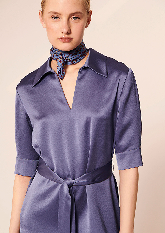 Robe Rochableue en satin