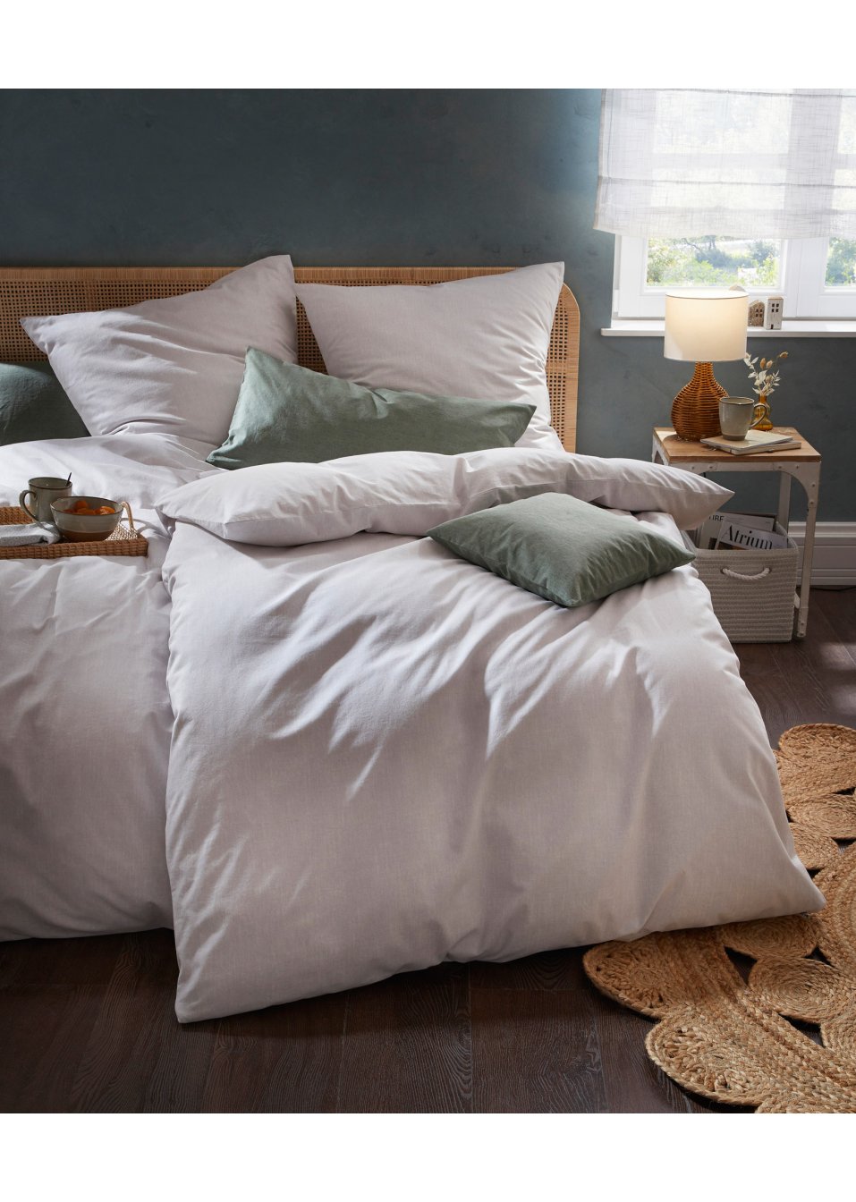 Drap housse aspect lin