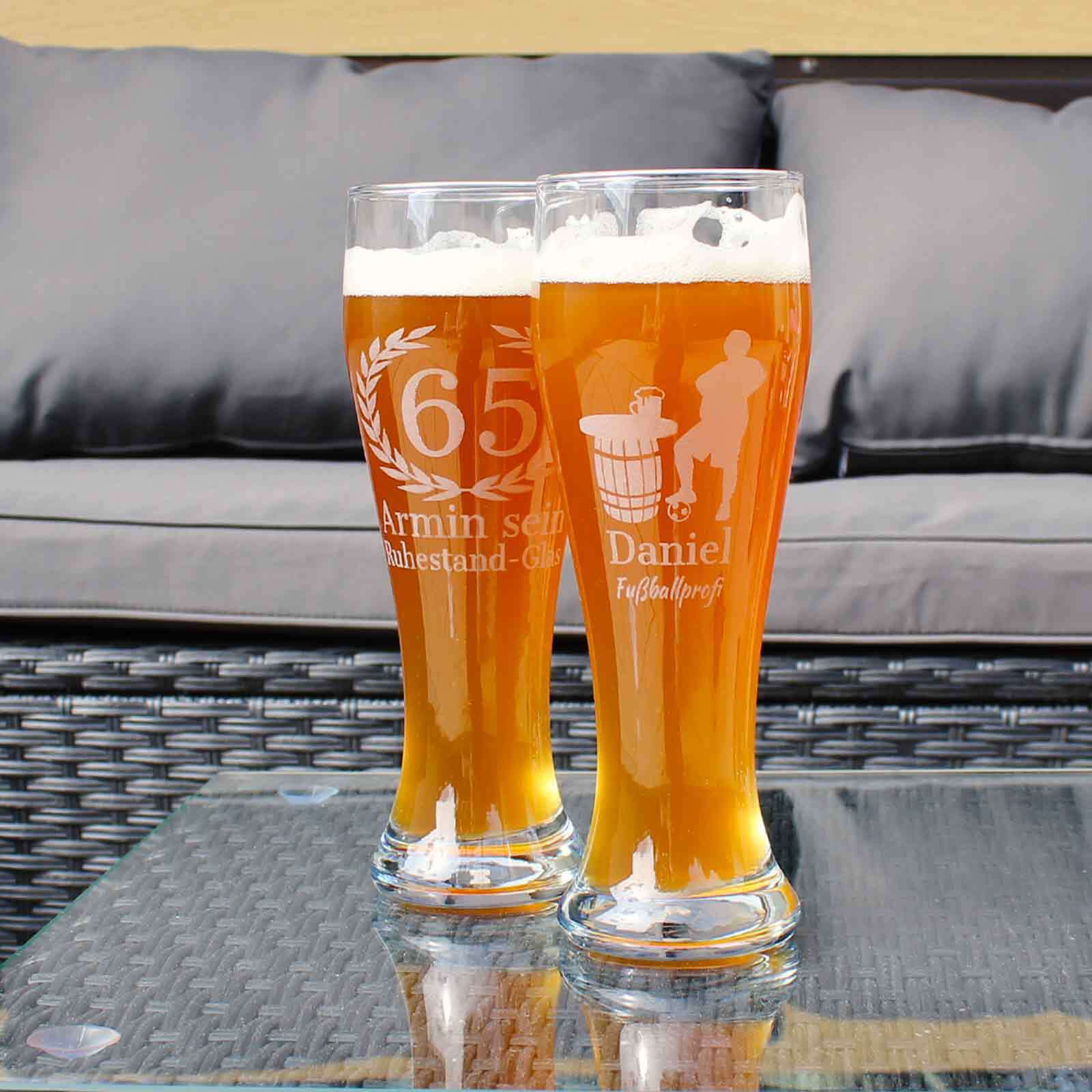 LUXENTU Weizenbierglas mit Gravur 75. Jubiläum 0,5 l
