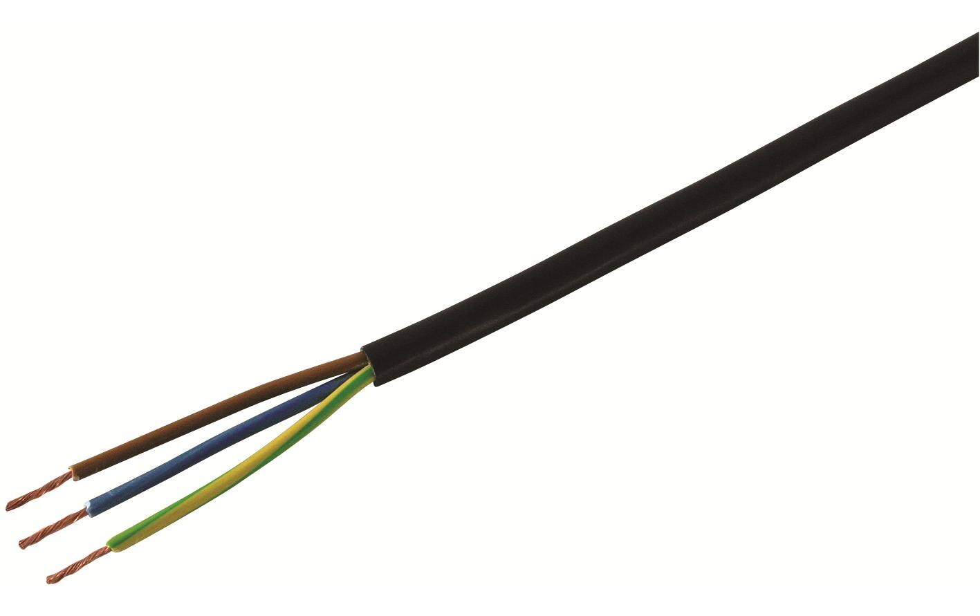 Installationskabel TD 3 x 0.75 mm², 100 m SchwarzInstallationskabel