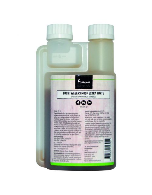 Frama Luchtwegensiroop Extra Forte - Supplement - 250 ml Hond-Kat-Paard