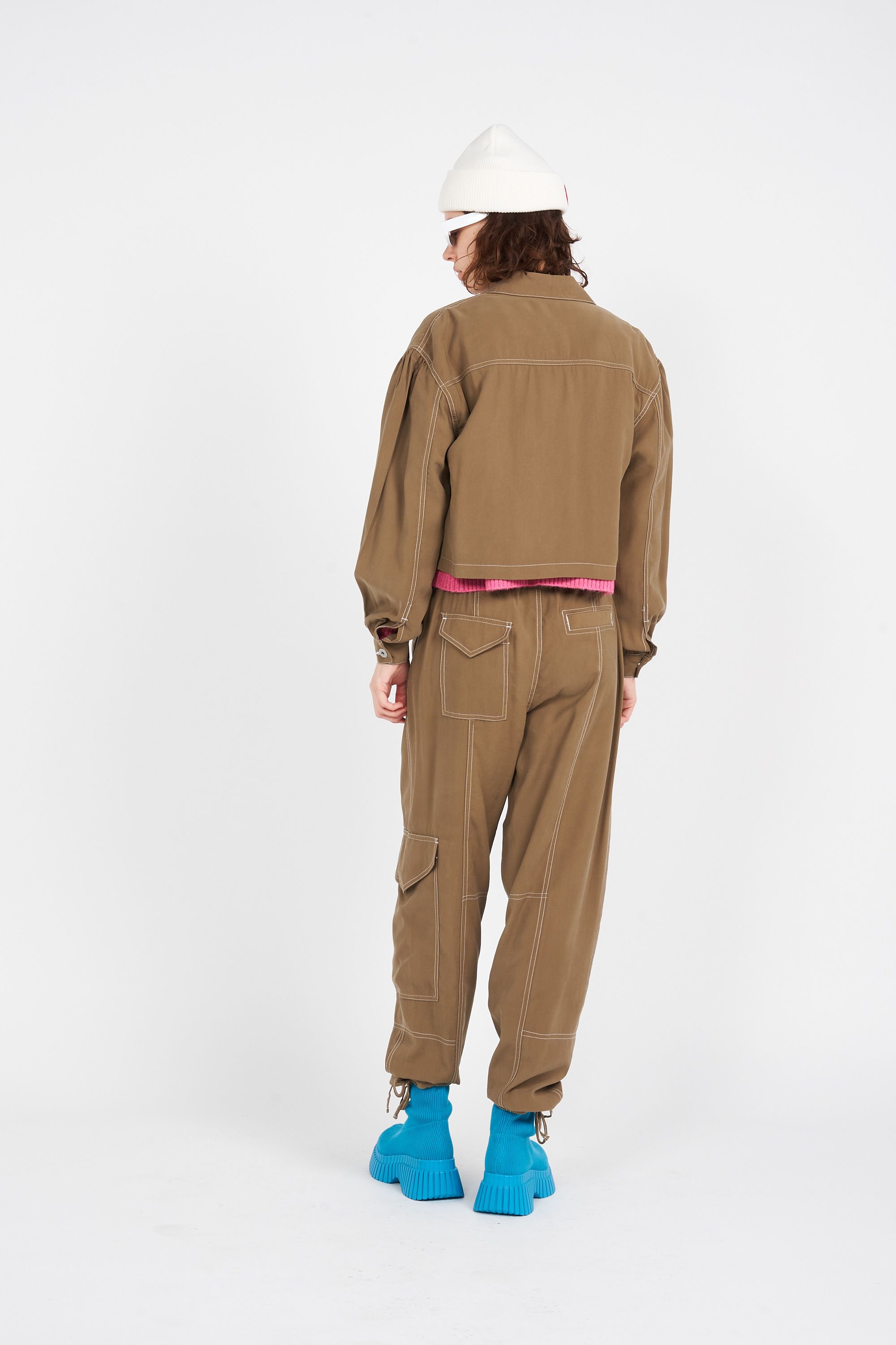 NOISY MAY Pantalon NMMILLE COLORED CARGO PANT LAB Marron