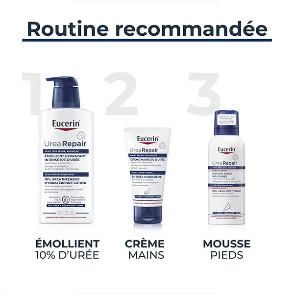 Espuma para os pés Eucerin UreaRepair Plus com 10% de ureia para pele seca, 150ml