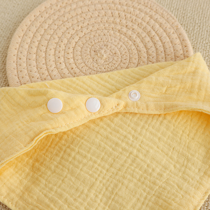 Baumwoll Baby Lätzchen Musselin Bandana Spucktuch mit Druckknopf - Korall Rot