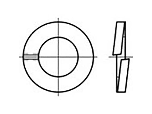 TOOLCRAFT TO-6854052 Fjederring Indvendig diameter: 12 mm DIN 127 Fjederstål 500 stk