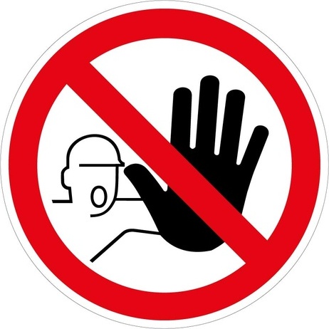 Panneau Accès interdit personnes non autorisées P080 - ISO 7010