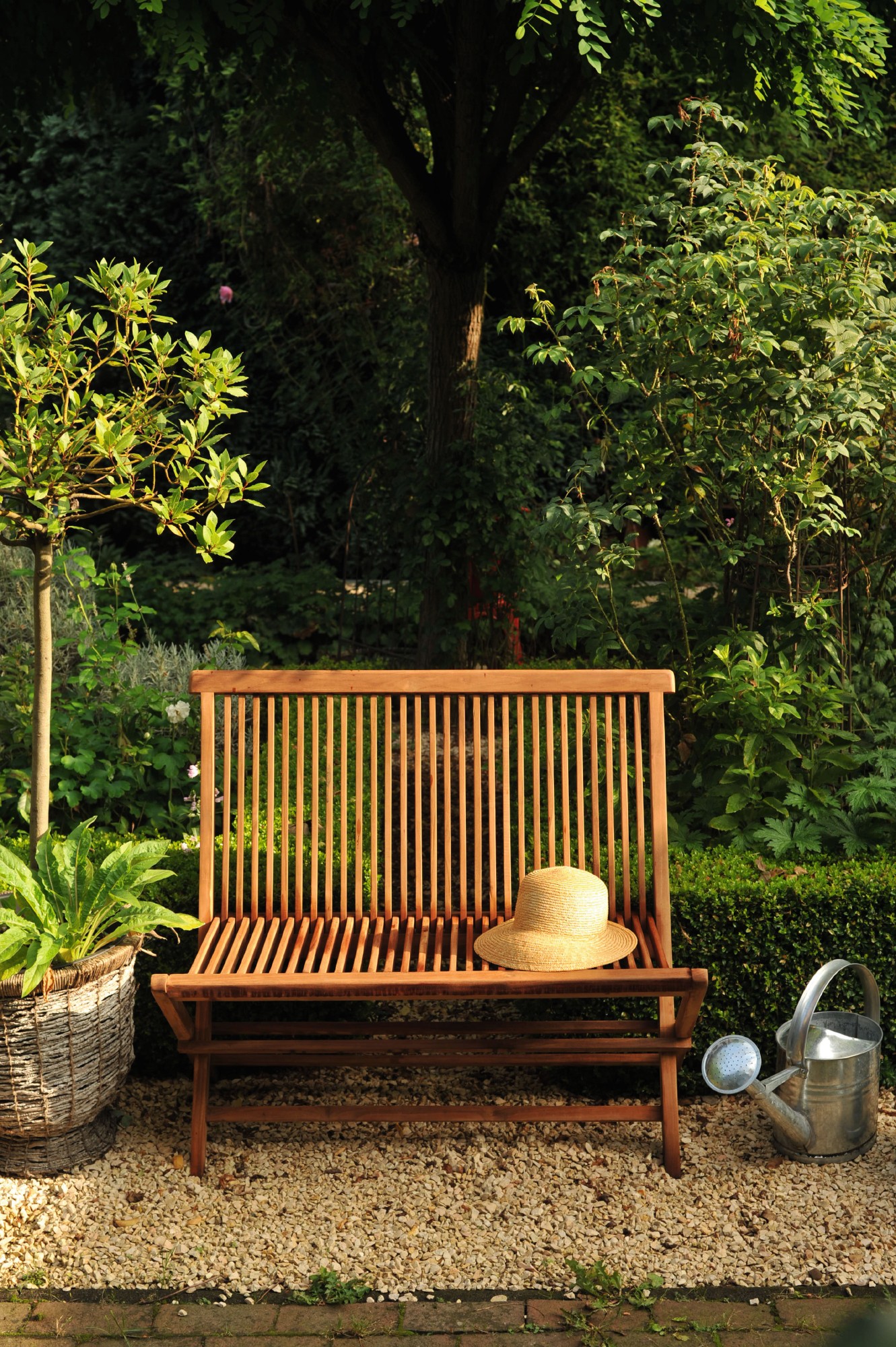 Gartenbank 'Isakson' aus Teakholz, natur, L 60 cm, B 100 cm, H 89 cm günstig bestellen