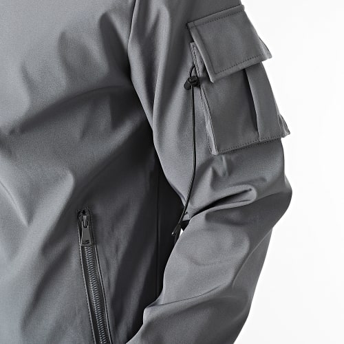 Ensemble Veste Zippée Et Pantalon Cargo Gris
