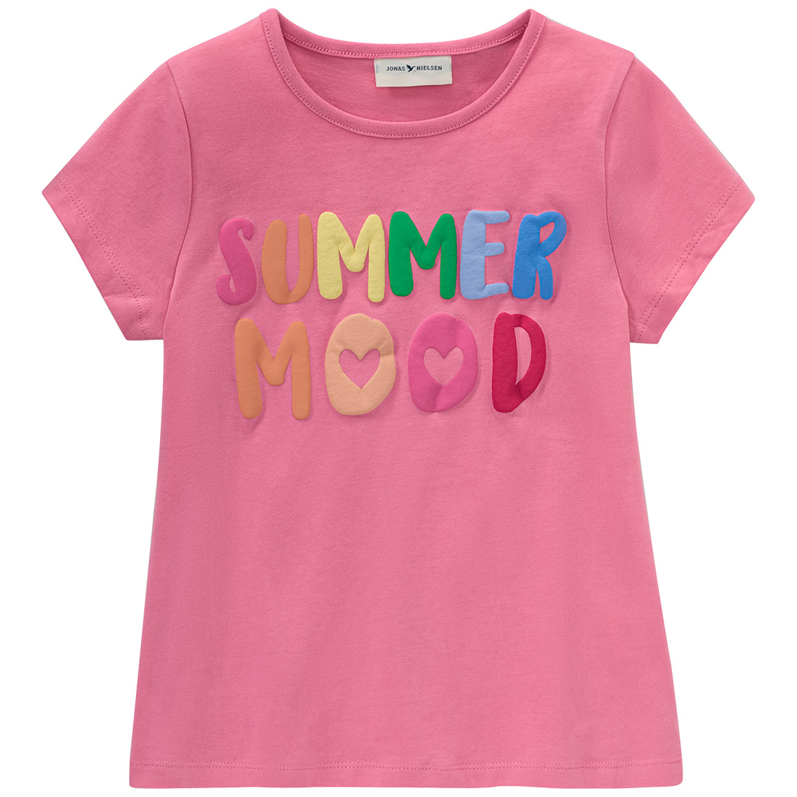 Jonas Nielsen Mädchen T-Shirt mit gummiertem Print pink