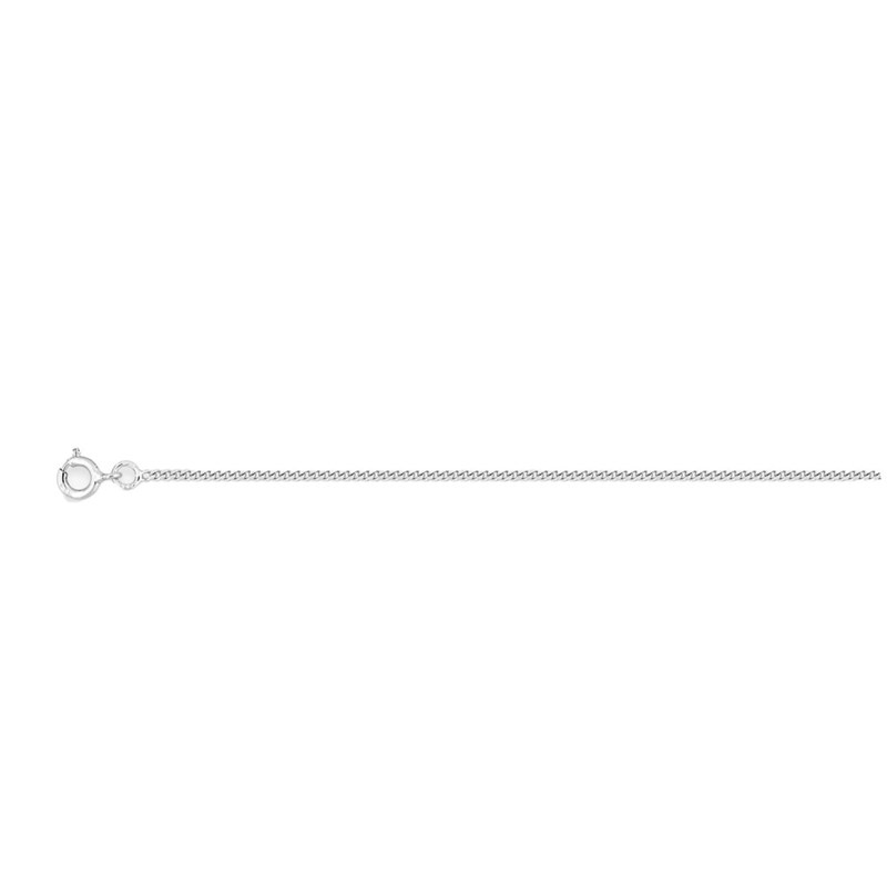 Chaîne mixte 45 cm - Gourmette diamantée - Argent 925 - Largeur 1.70mm