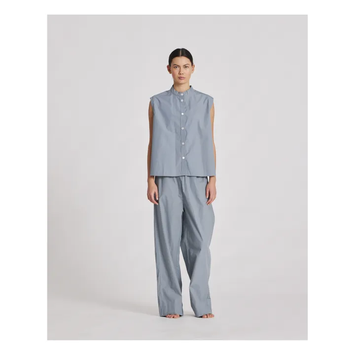 GAI+LISVA Top Elisa Popeline de Coton Bio | Gris bleuté